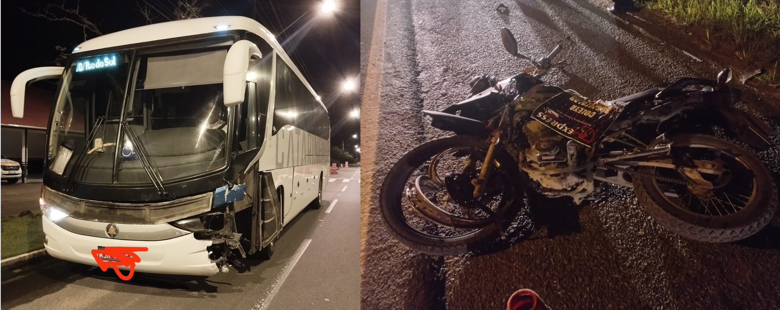 Motociclista morre ao colidir com ônibus no Vale do Itajaí