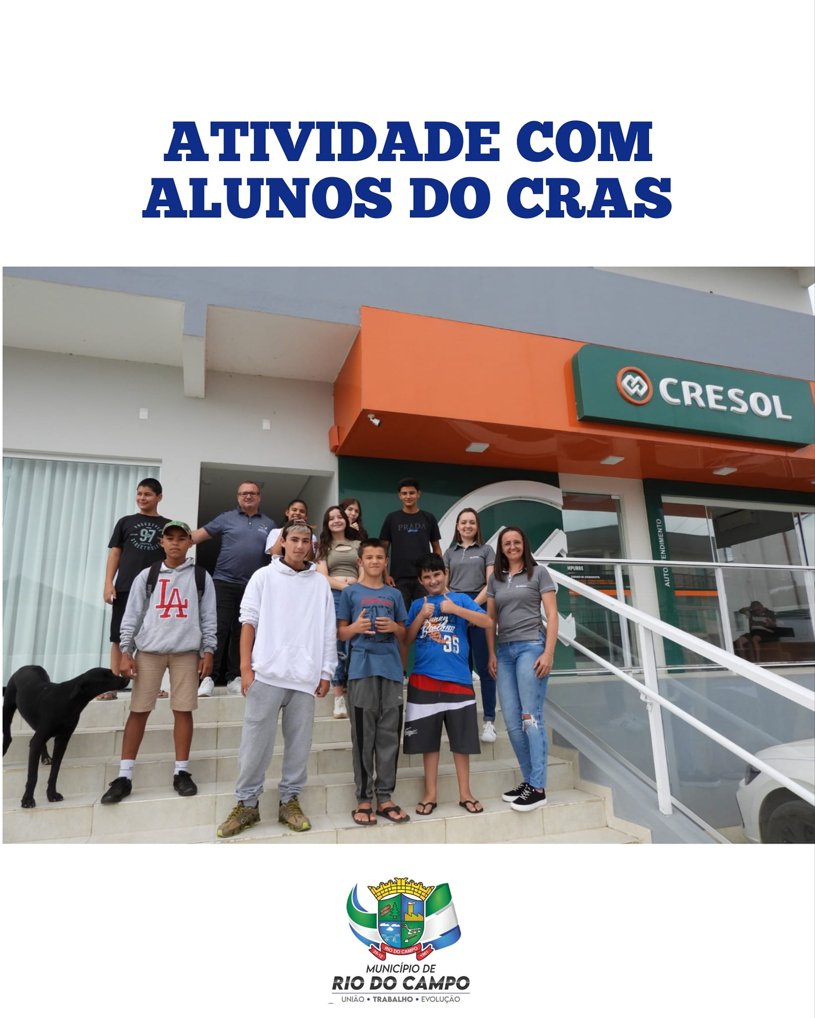 Cresol de Rio do Campo realiza atividades com alunos do CRAS