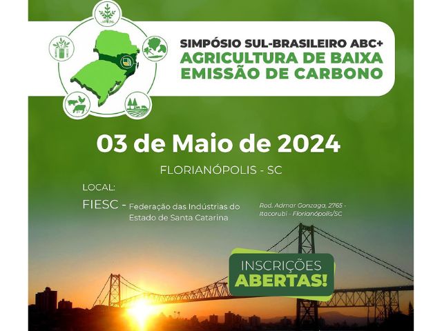 Evento vai discutir agricultura de baixa emissão de carbono no Sul do Brasil