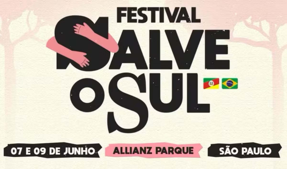 União Solidária: Festival ‘Salve o Sul’ une artistas em São Paulo para ajudar o RS