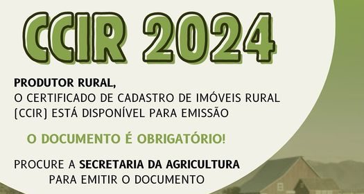 Certificado de Cadastro de Imóvel Rural (CCIR) 2024 já está disponível para proprietários rurais catarinenses