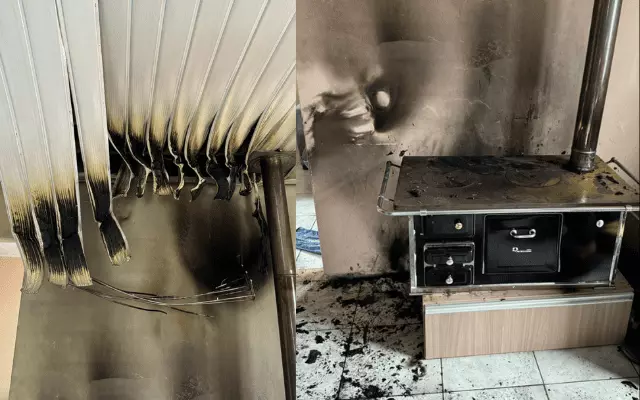 Fogão a lenha causa incêndio em residência em Otacílio Costa